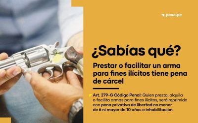 #SabíasQué Prestar o facilitar un arma para fines ilícitos tiene pena de cárcel | Art. 279-G Código Penal