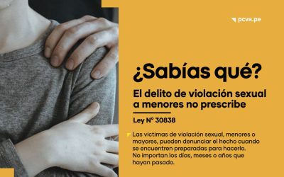 SabíasQue El delito de violación sexual a menores no prescribe | Ley N°30838